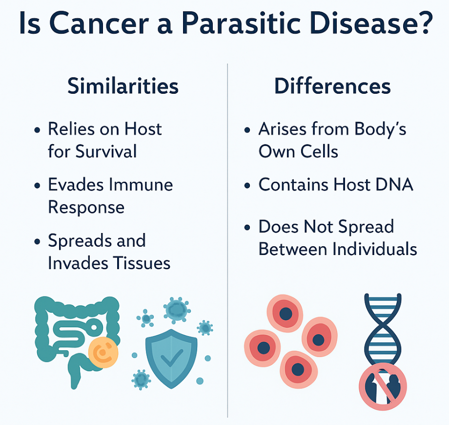 Cancer viewed as a parasitic disease. Why anti-parasitic drugs show hope?