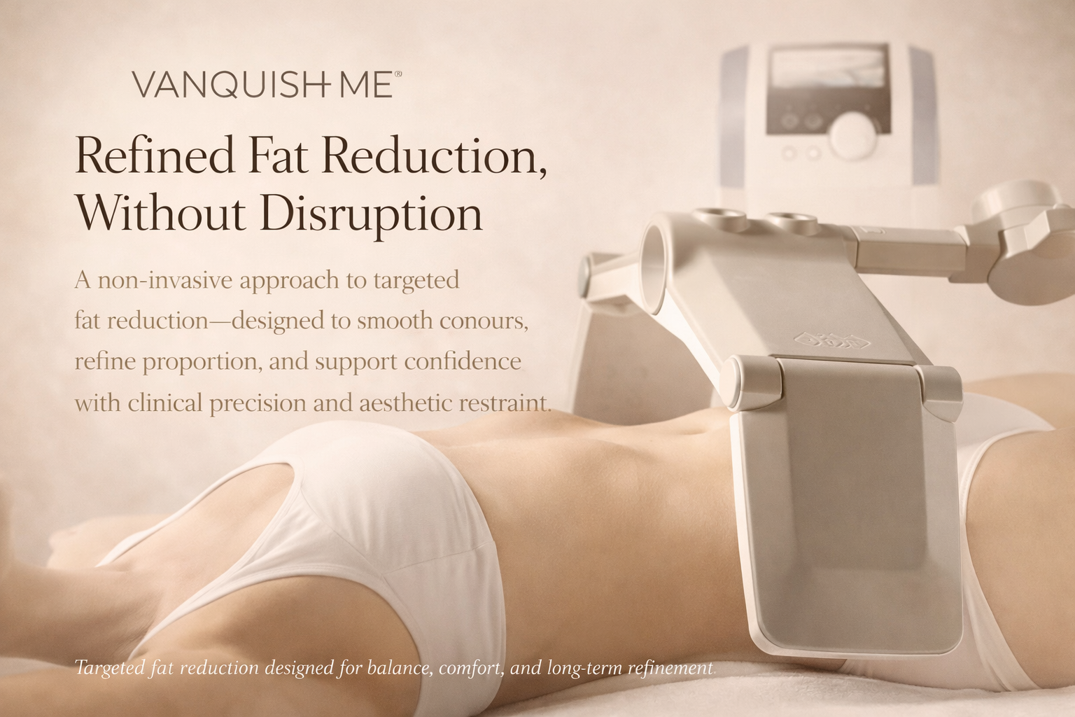 Vanquish ME® luxury non-invasive fat reduction treatment at Mirelle Institute for Anti-Aging Medicine in Manasquan, New Jersey, the Jersey shore premier body contouring clinic.