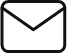 Ein schwarzweißes Briefumschlagsymbol auf weißem Hintergrund.
