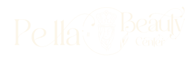 Ein weißer Hintergrund mit der Aufschrift „Pellas Schönheit“.