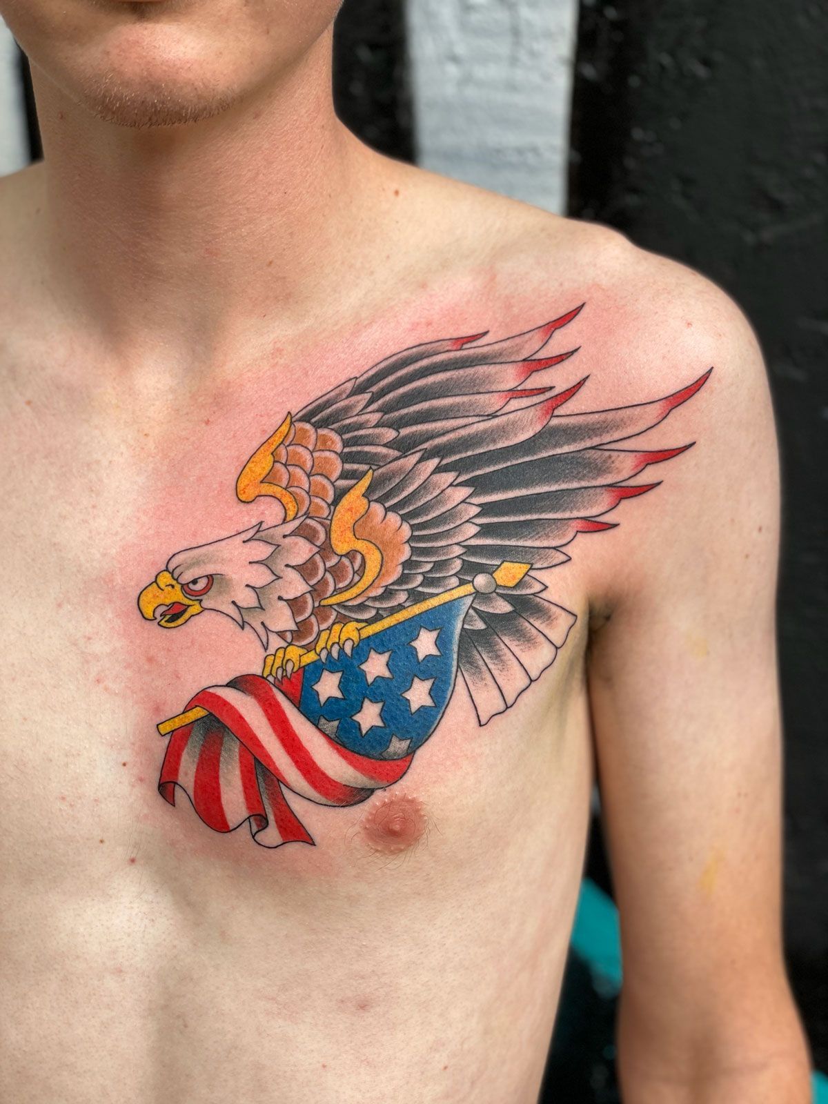 Anime tattoos and chest tattoo