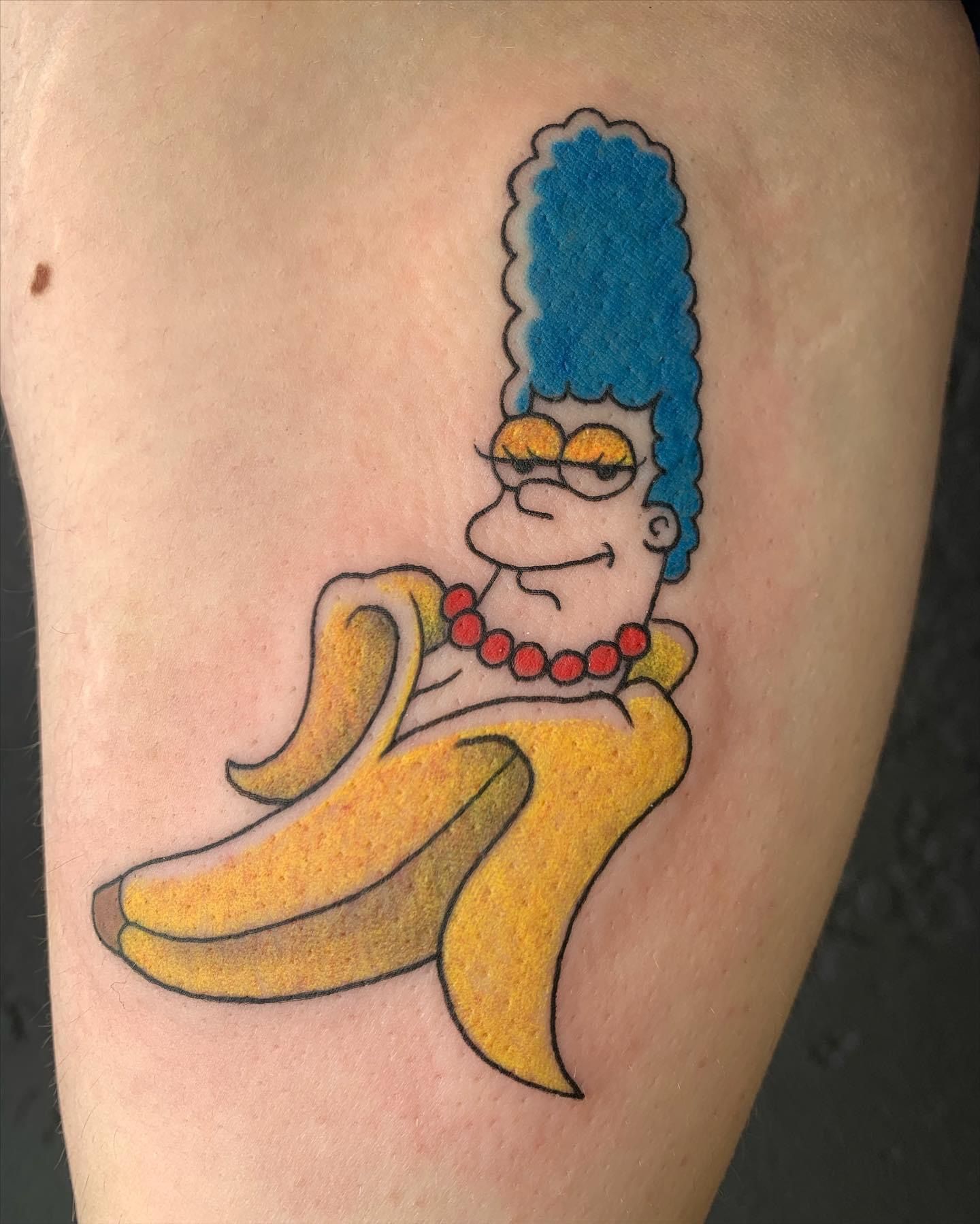 Simpson tattoo and cartoon tattoo, anime tattoo
