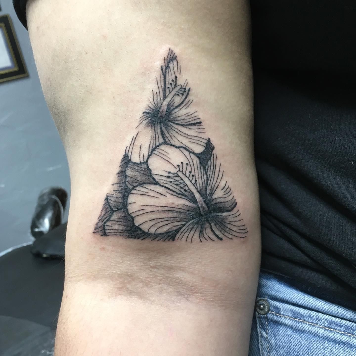 tree tattoo, flower tattoo