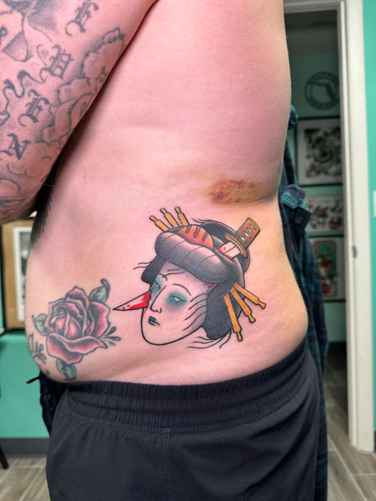 cartoon tattoo and anime tattoo