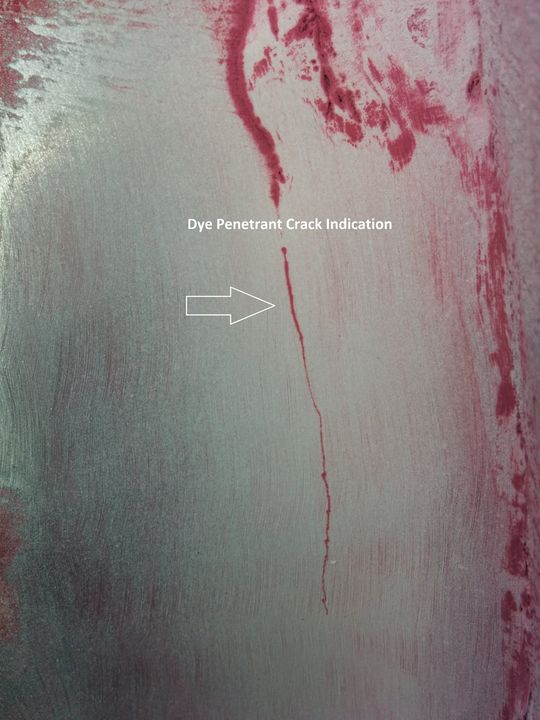 Issues uncovered during Penetrant Testing