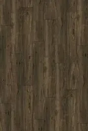 Dark brown wood plank flooring.