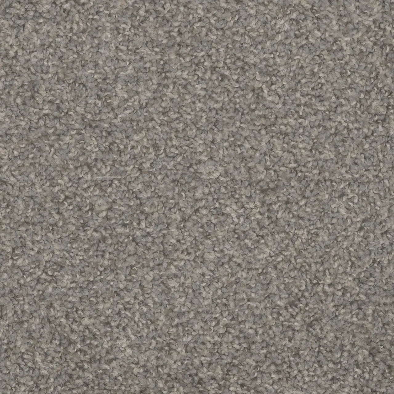 Gray carpet with a textured surface.