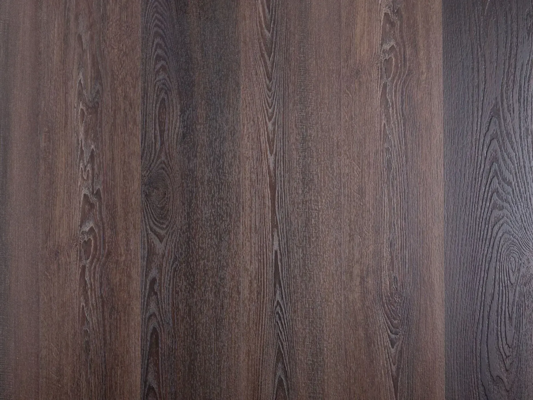 Dark brown wood grain texture with vertical lines.