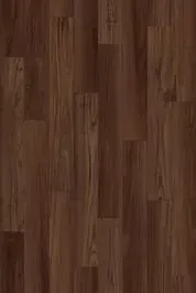 Dark brown wooden floor with vertical planks.