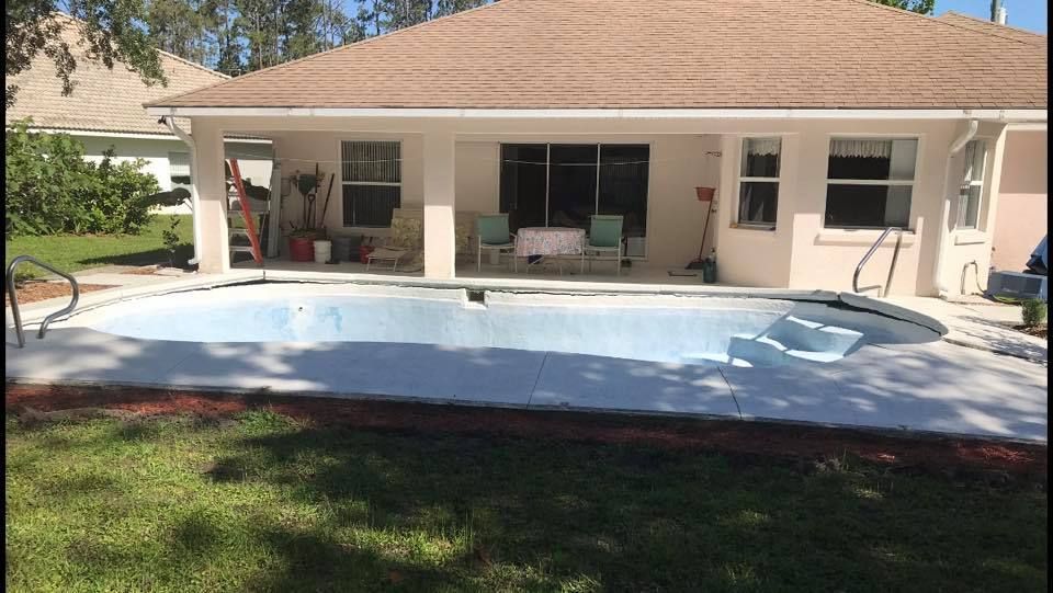 Pool before demolition