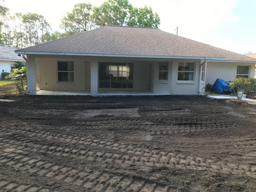 Pool area backfilled