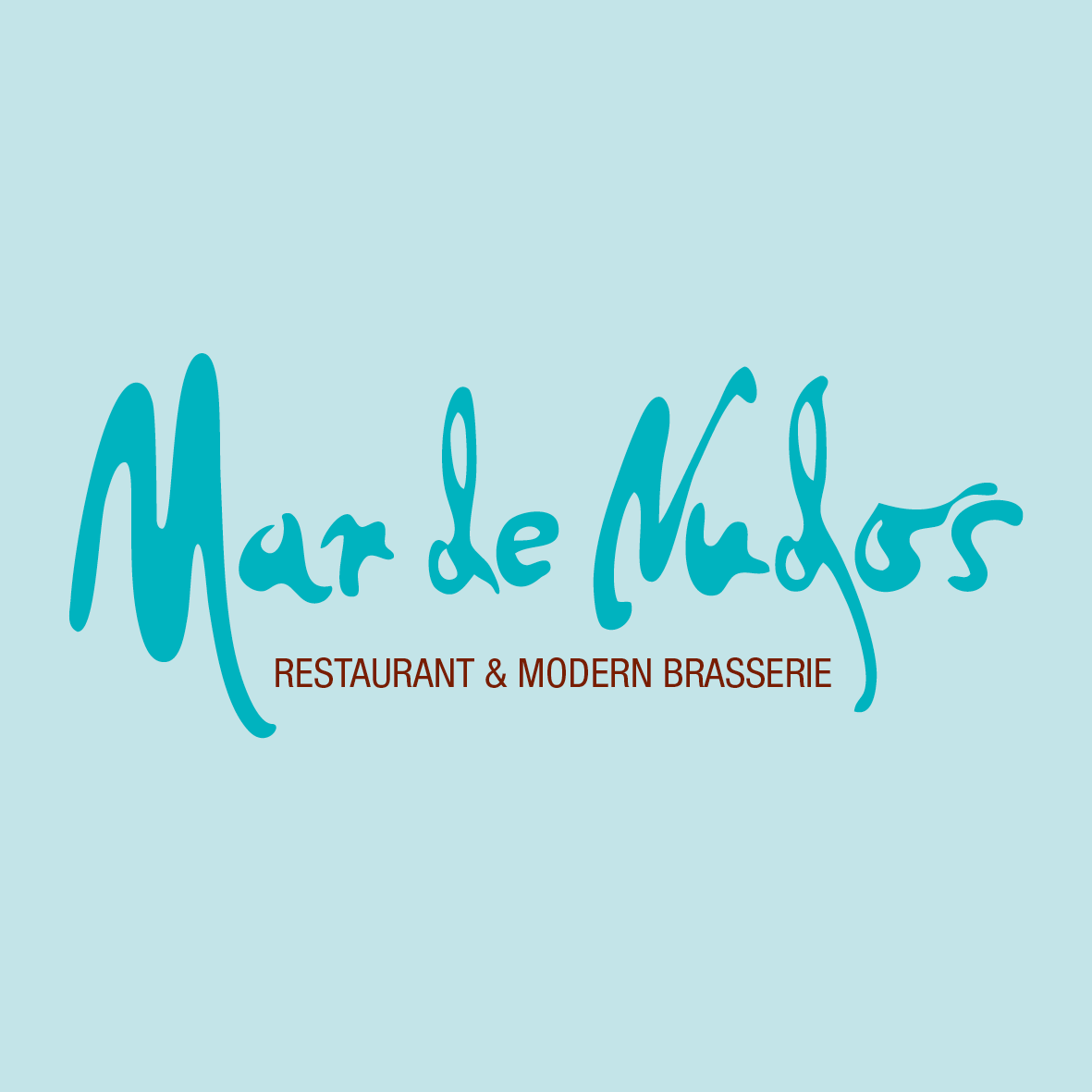 A logo for mar de nudos restaurant and modern brasserie