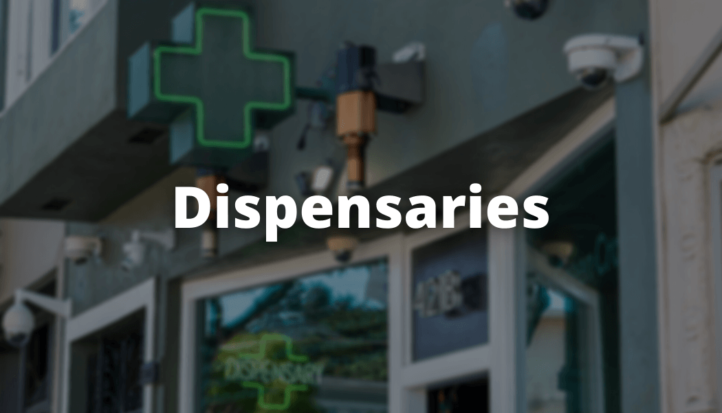 A picture of a dispensary with the word dispensaries on it