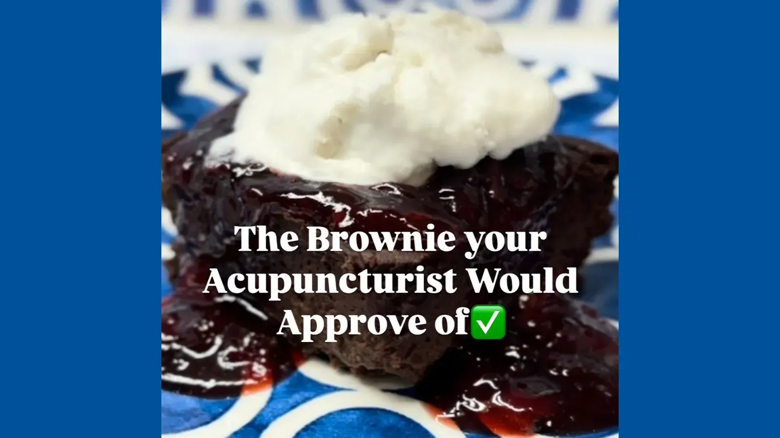 Dairy-free fudgy brownie with TCM ingredients to drain Dampness and support healthy Spleen Qi.