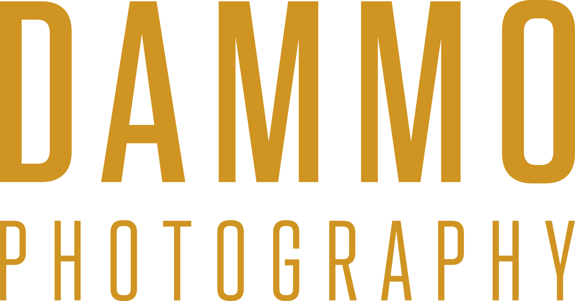 Dammo Photography logo in white