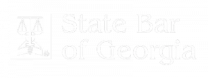 State Bar of Georgia logo, scales of justice graphic and text.