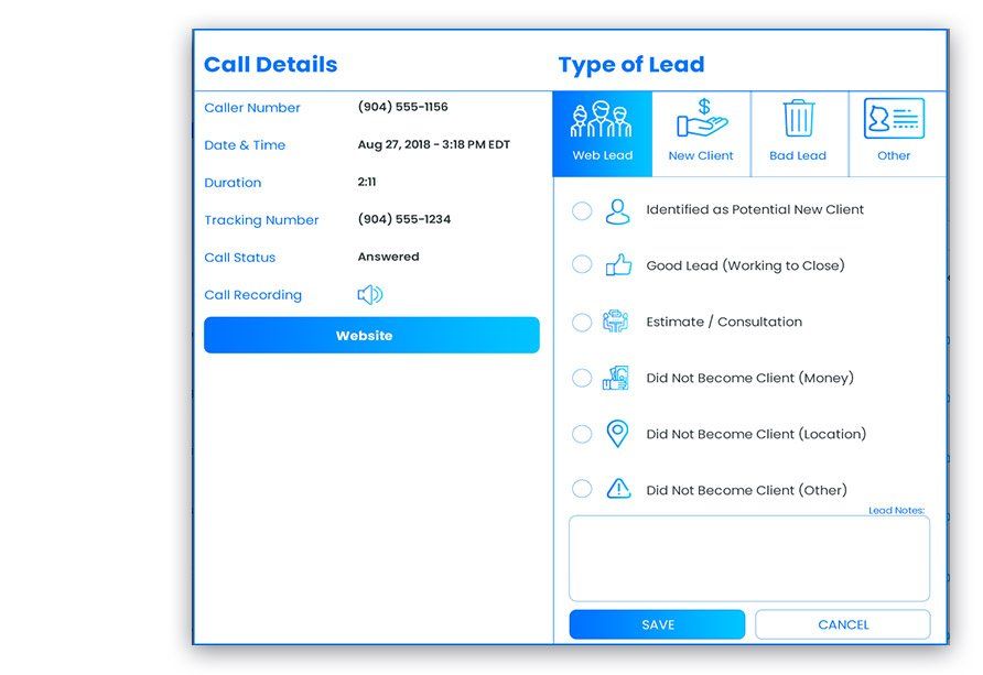 Call tracking software