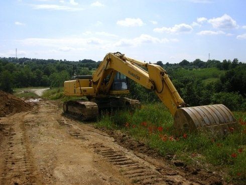 escavatrice per aggregati edilizi