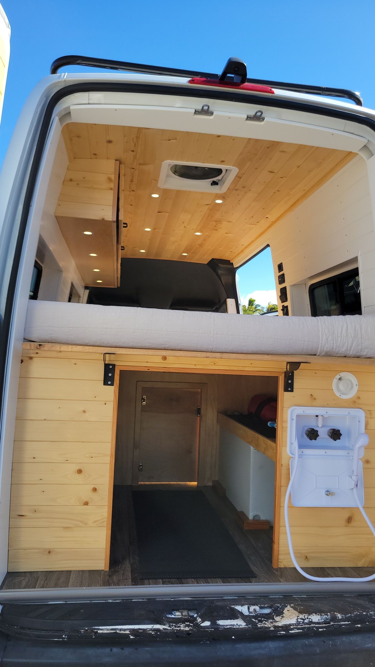 Bedspace and storage box at the bottom