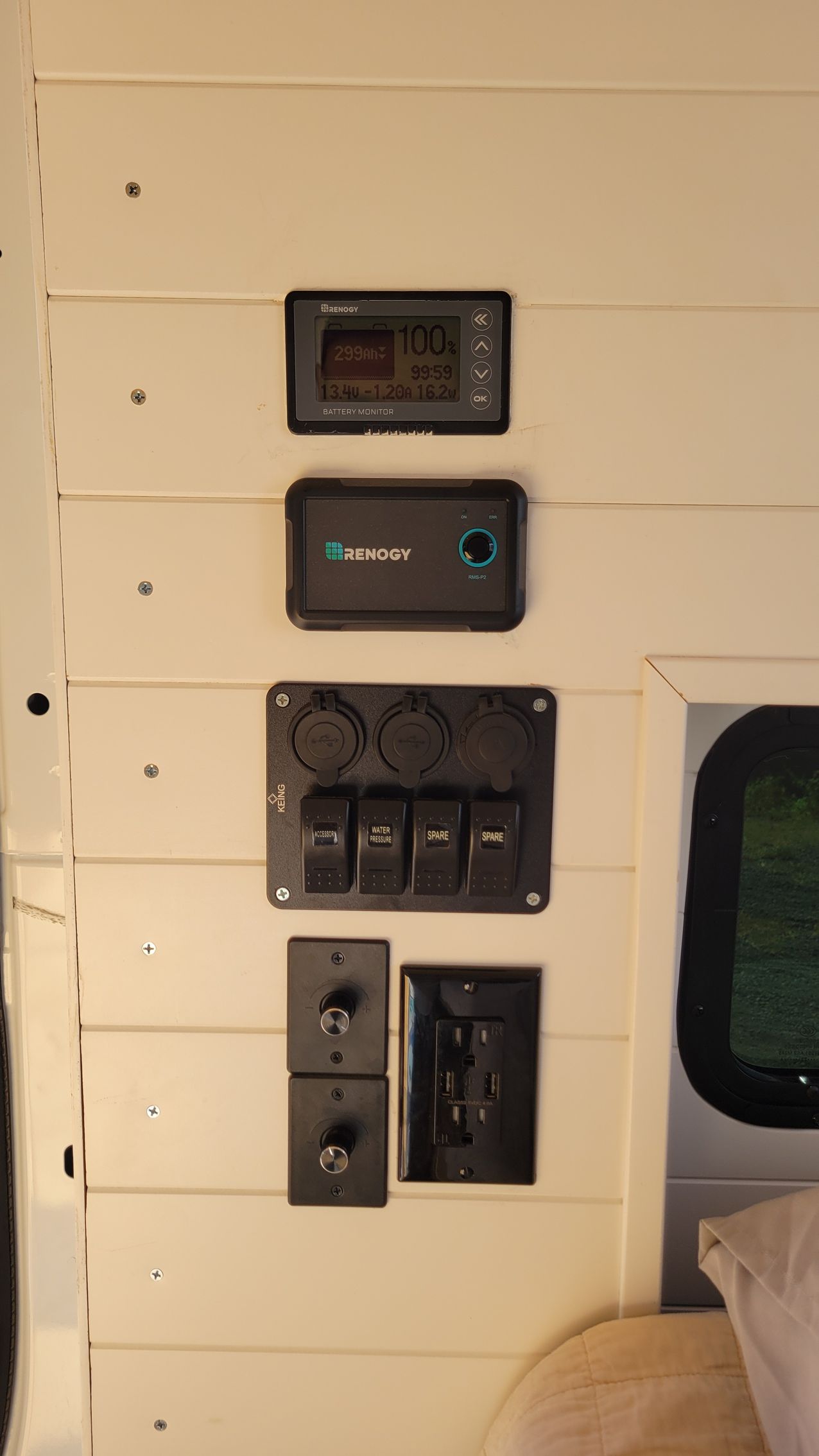 Power and control buttons