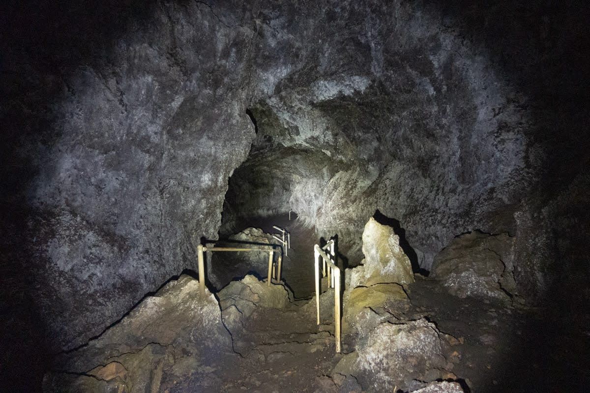 Lava tunnels at  Waiʻānapanapa State Park with Mana Vans Maui.