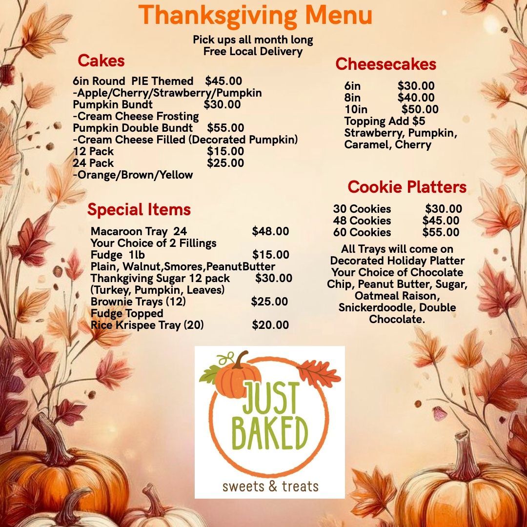 ThanksGiving November MENU
