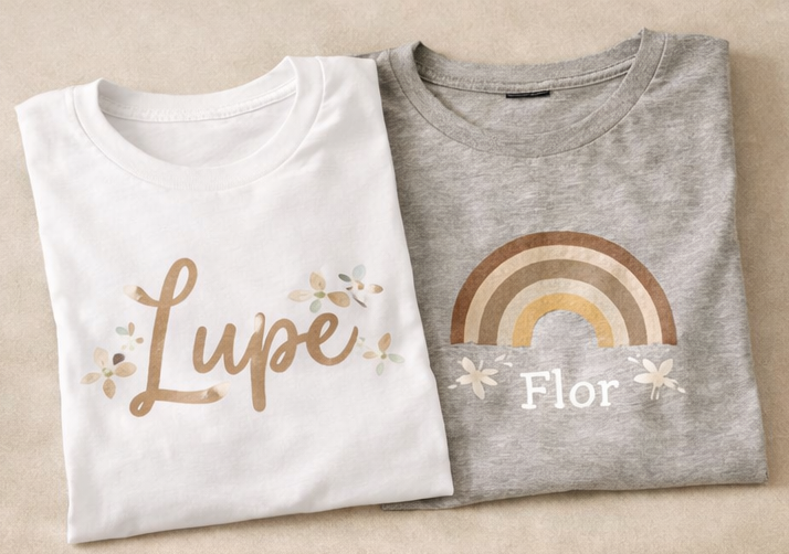 Dos camisetas: una blanca con 