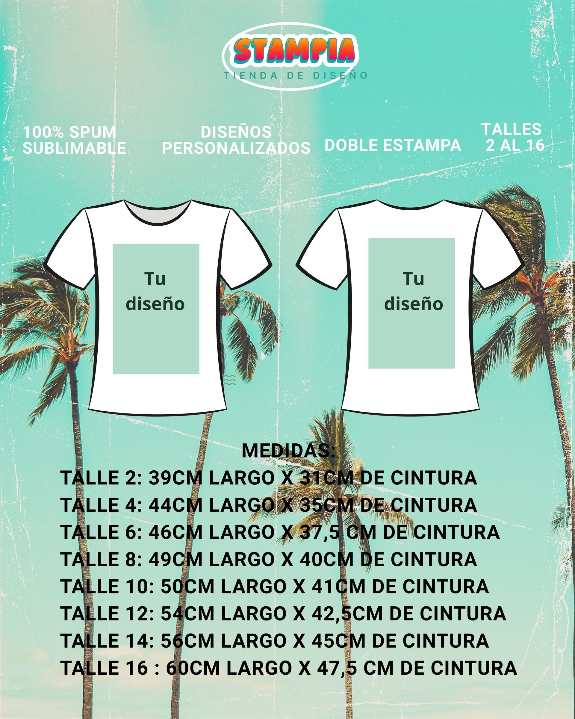 Remeras spum 100% sublimables