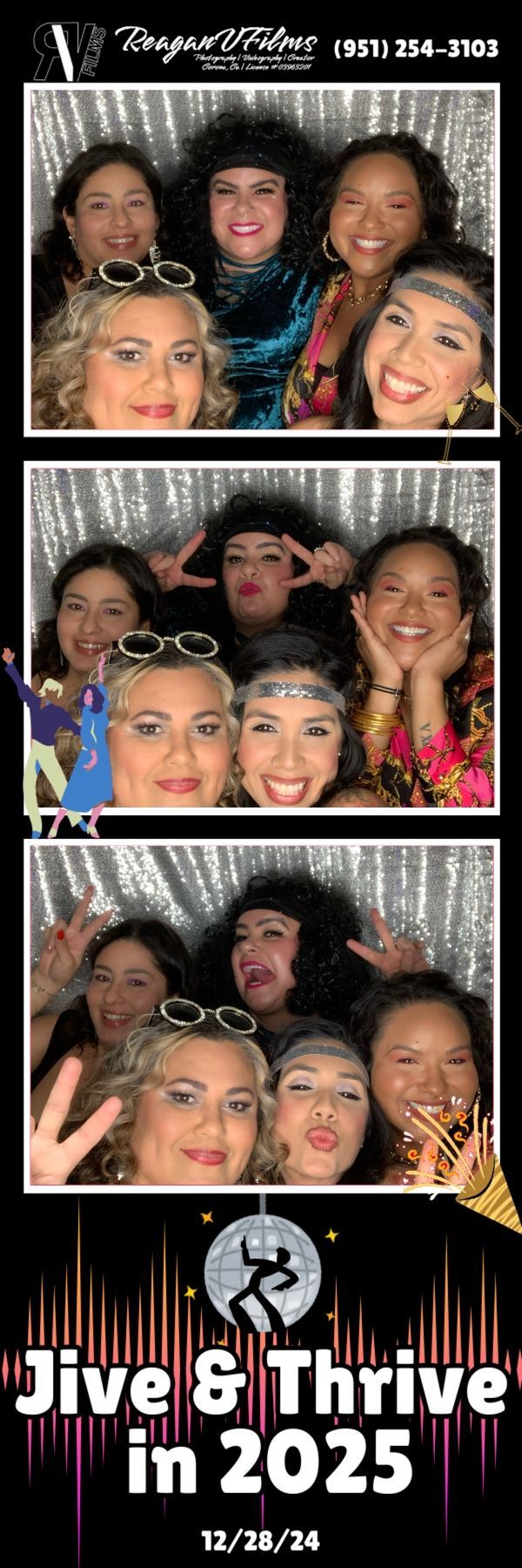 Photo booth strip. People posing, party theme, 