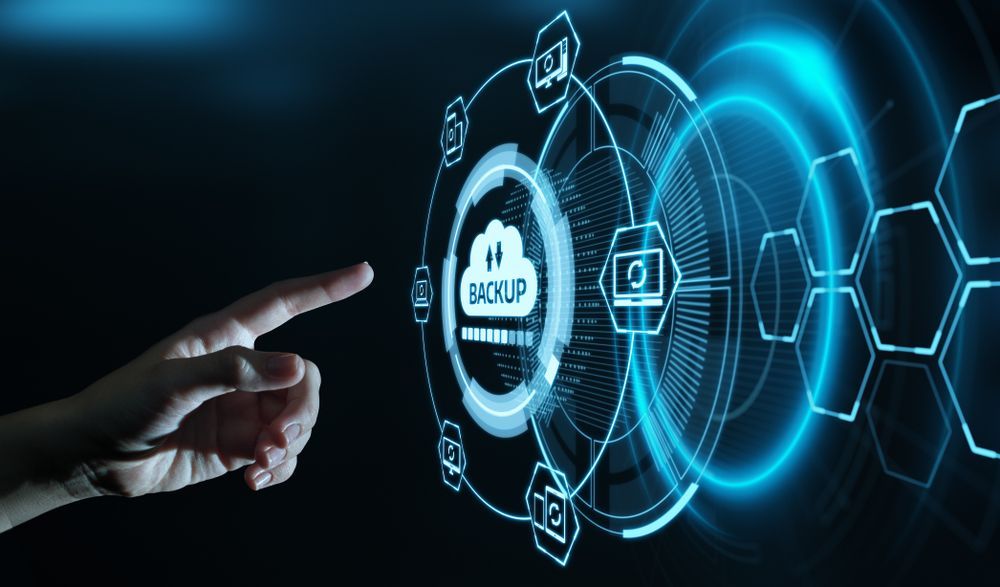 Hand Pointing at a Digital Backup Cloud — INtelephony In Albury, NSW