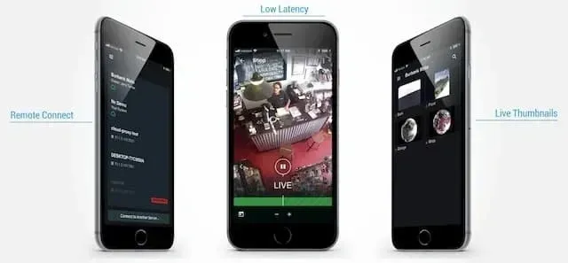 Three Smartphones Displaying a Live Video Feed — INtelephony In Albury, NSW