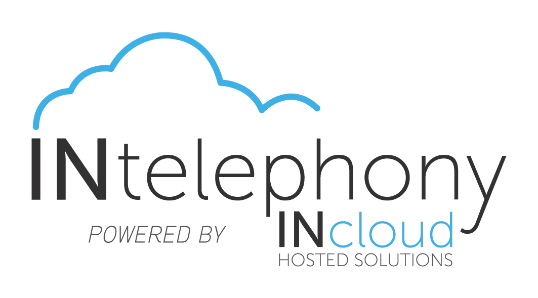 INtelephony Logo With Cloud Graphic