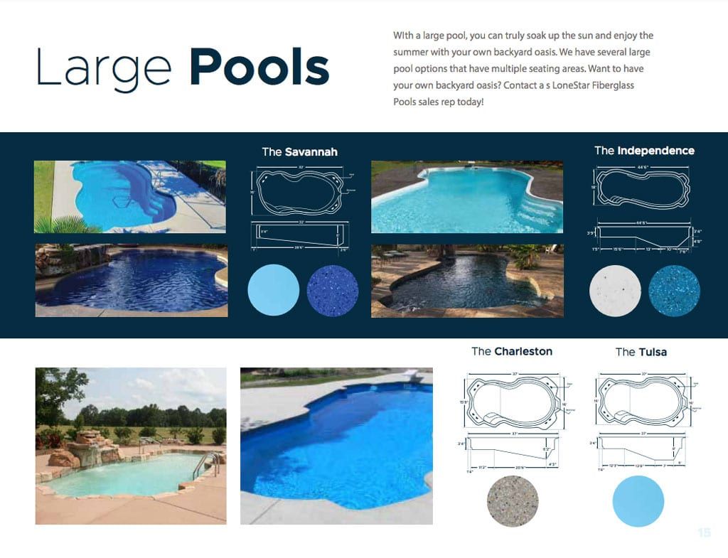 Lonestar Fiberglass Pools Large Pool Installations