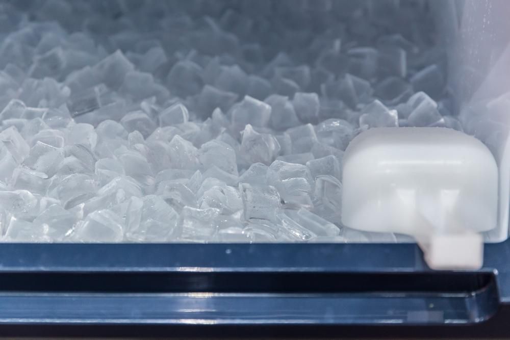 A Refrigerator Ice Bin Filled With Small, Clear, Cube-shaped Ice — Cool Blue Ice & Water in Narrabri, NSW