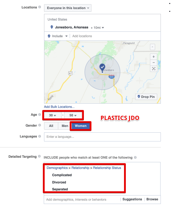 Facebook Ad Location | Manteca, CA | Legacy Local Impact