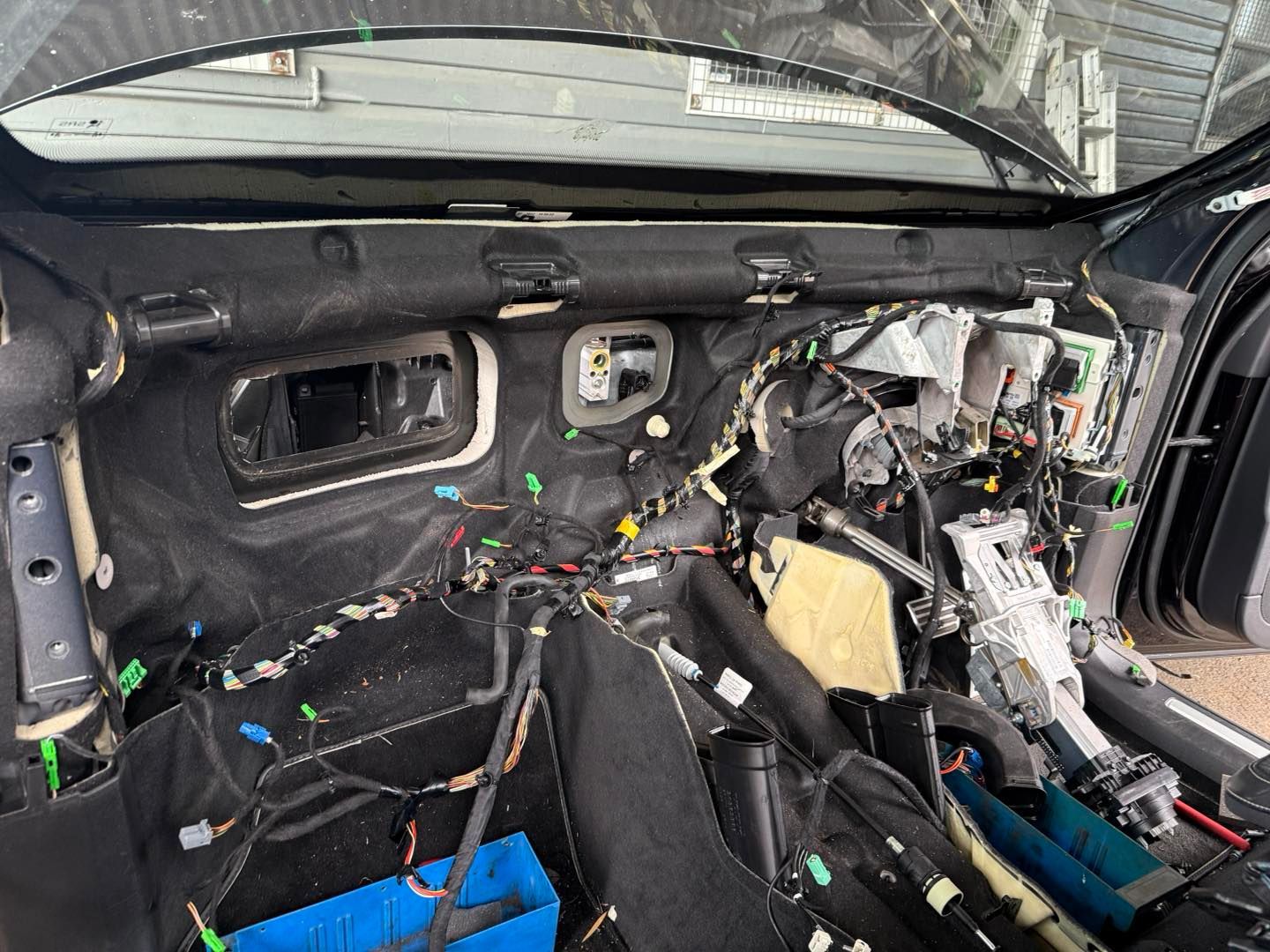 Interior of a Car Disassembled, Showing Wiring — Gibbo's Auto Electrics & Air Conditioning Services in Belmont, NSW
