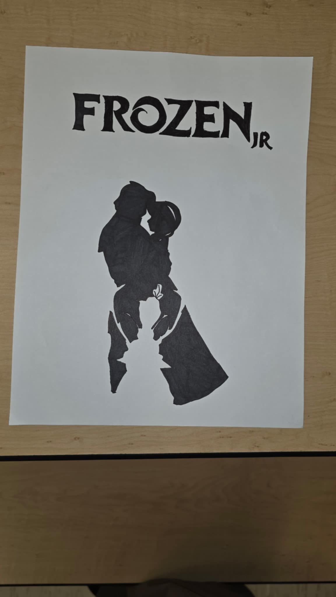 Black and white poster for 