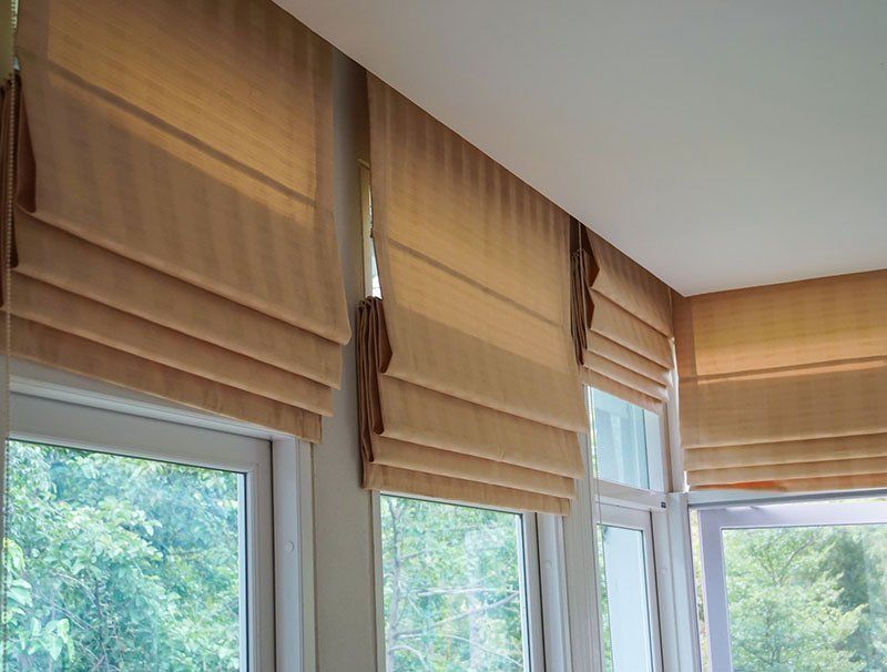 Brown Roman Blind — Wichita Falls, TX — Sonic Solutions