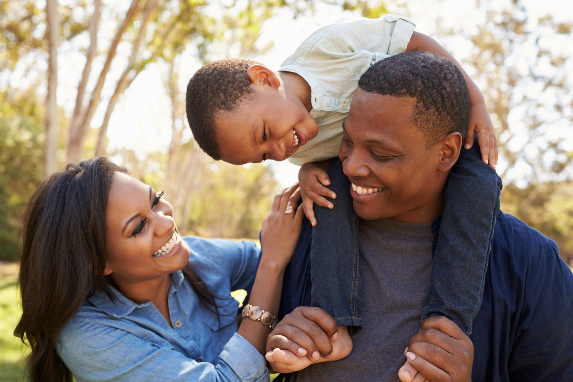 Happy Family in Park
