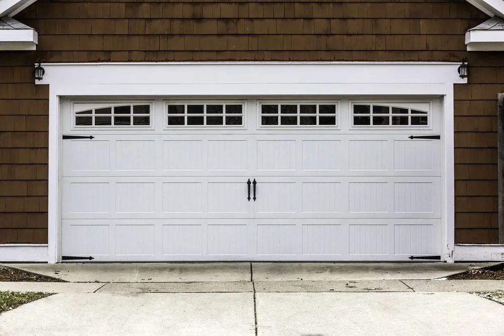 White Garage Door with Windows Above — The Roller Door Man NQ In Portsmith, QLD