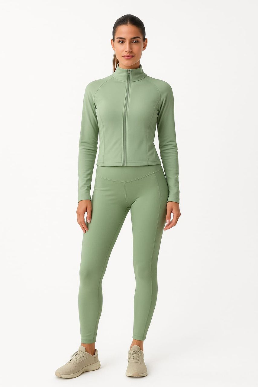 Calza Pilates verde agua