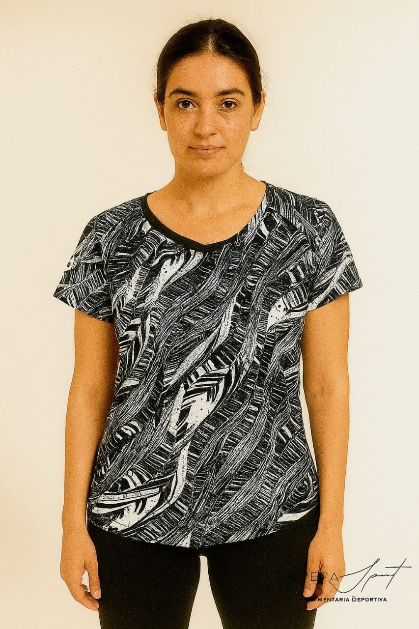 Remera dri-fit sublimada negro