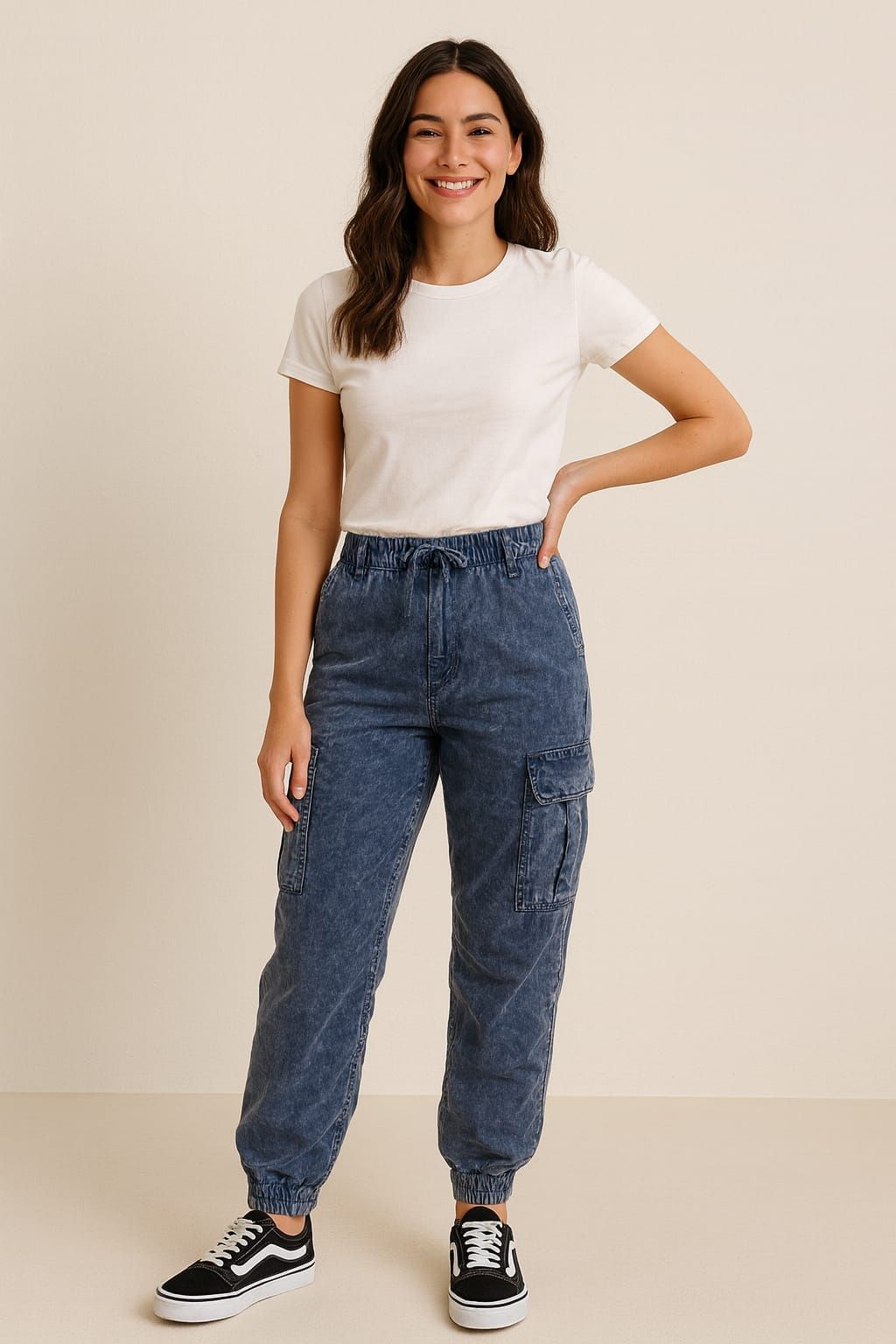 Pantalón cargo rustico chupín