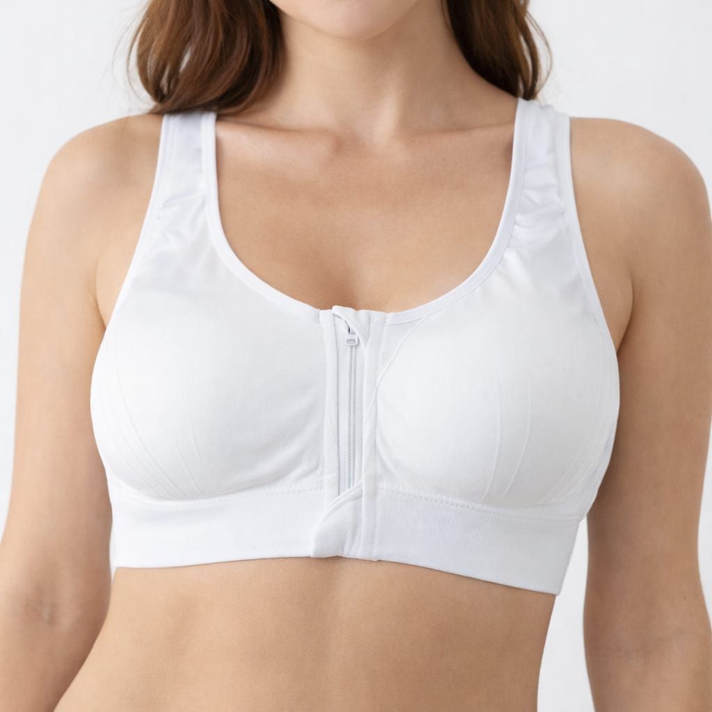 Top con cierre blanco