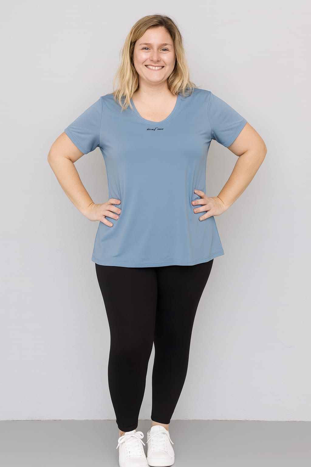 Remera dri-fit celeste