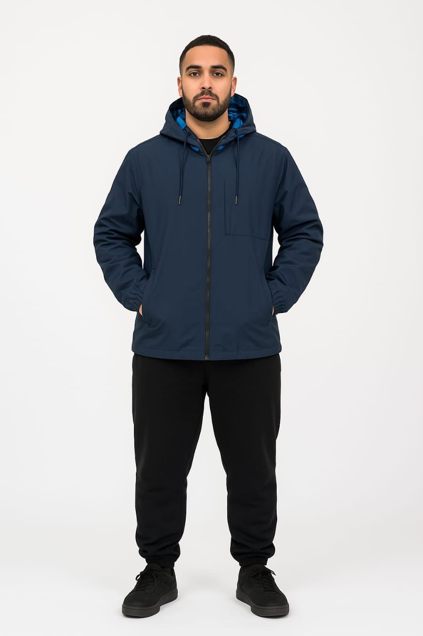 Campera reversible Azul