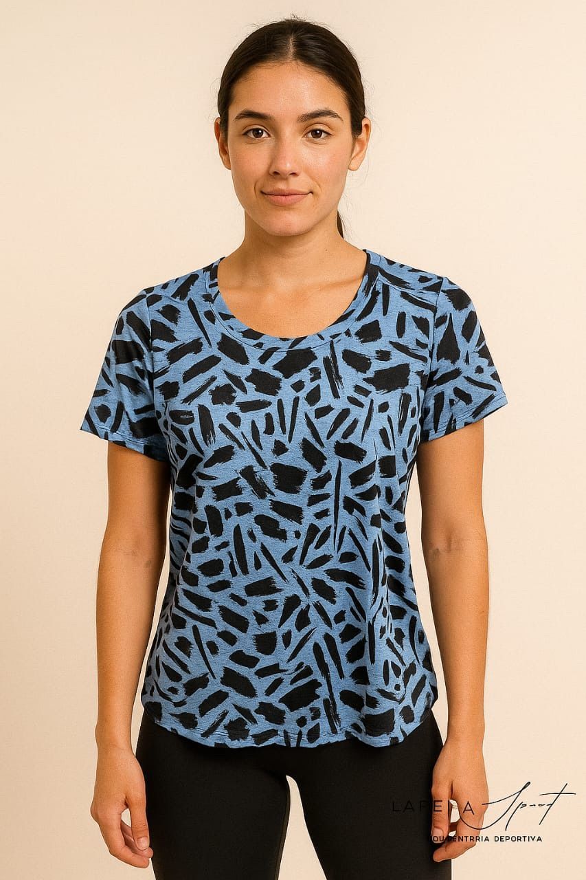 Remera dri-fit sublimada azul