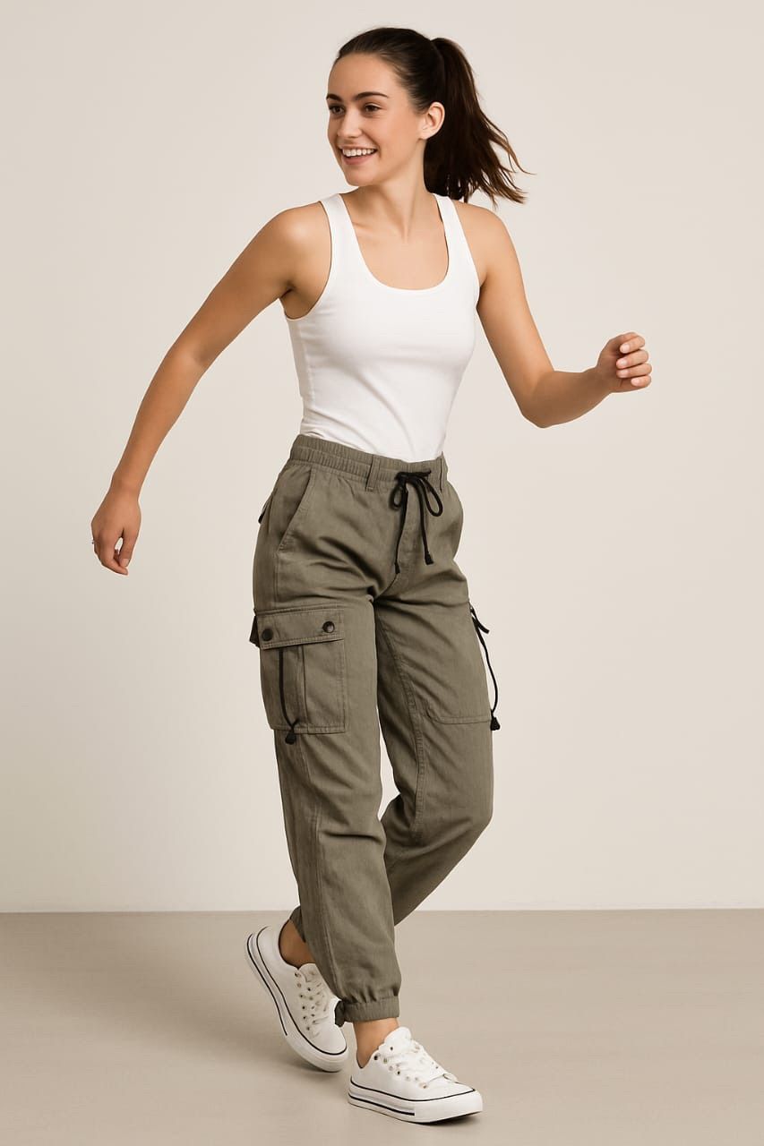 Pantalón cargo visón