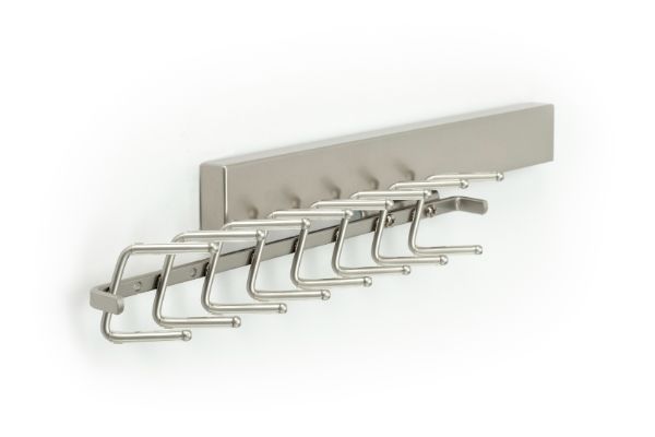 Matte Nickel Color Option for Classic Tie Rack Organizer