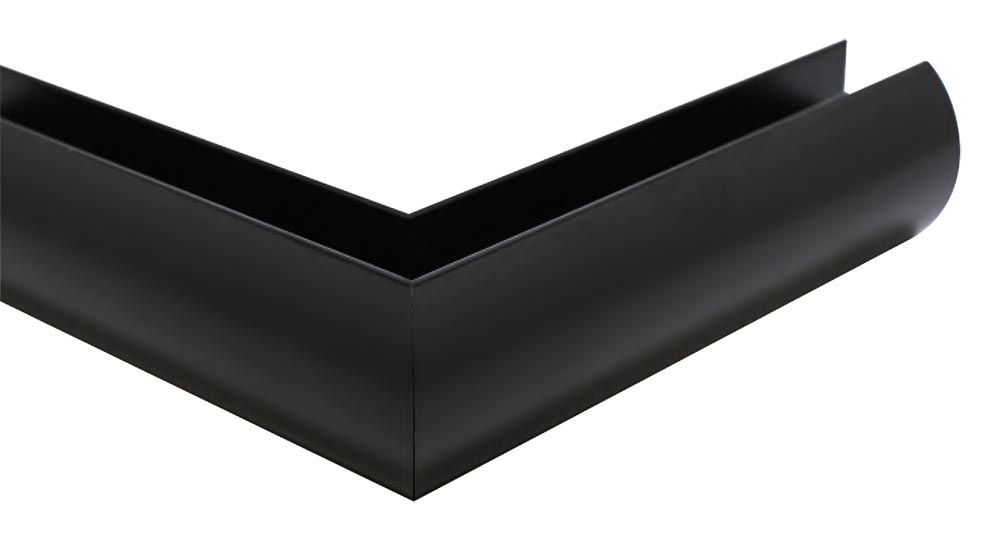 Aluminum Semi Frameless Glass option with Matte Black Finishes